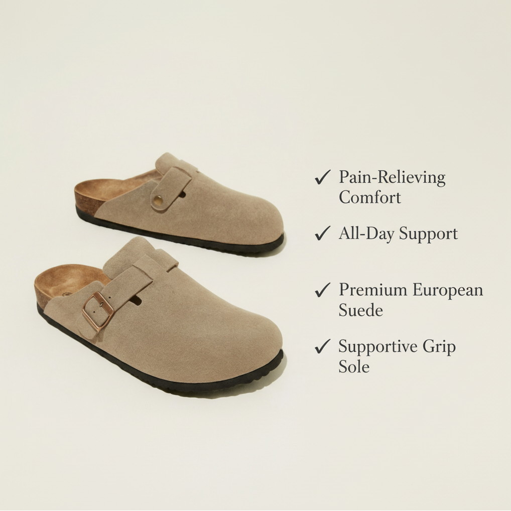 Premium Suede Comfort Clogs