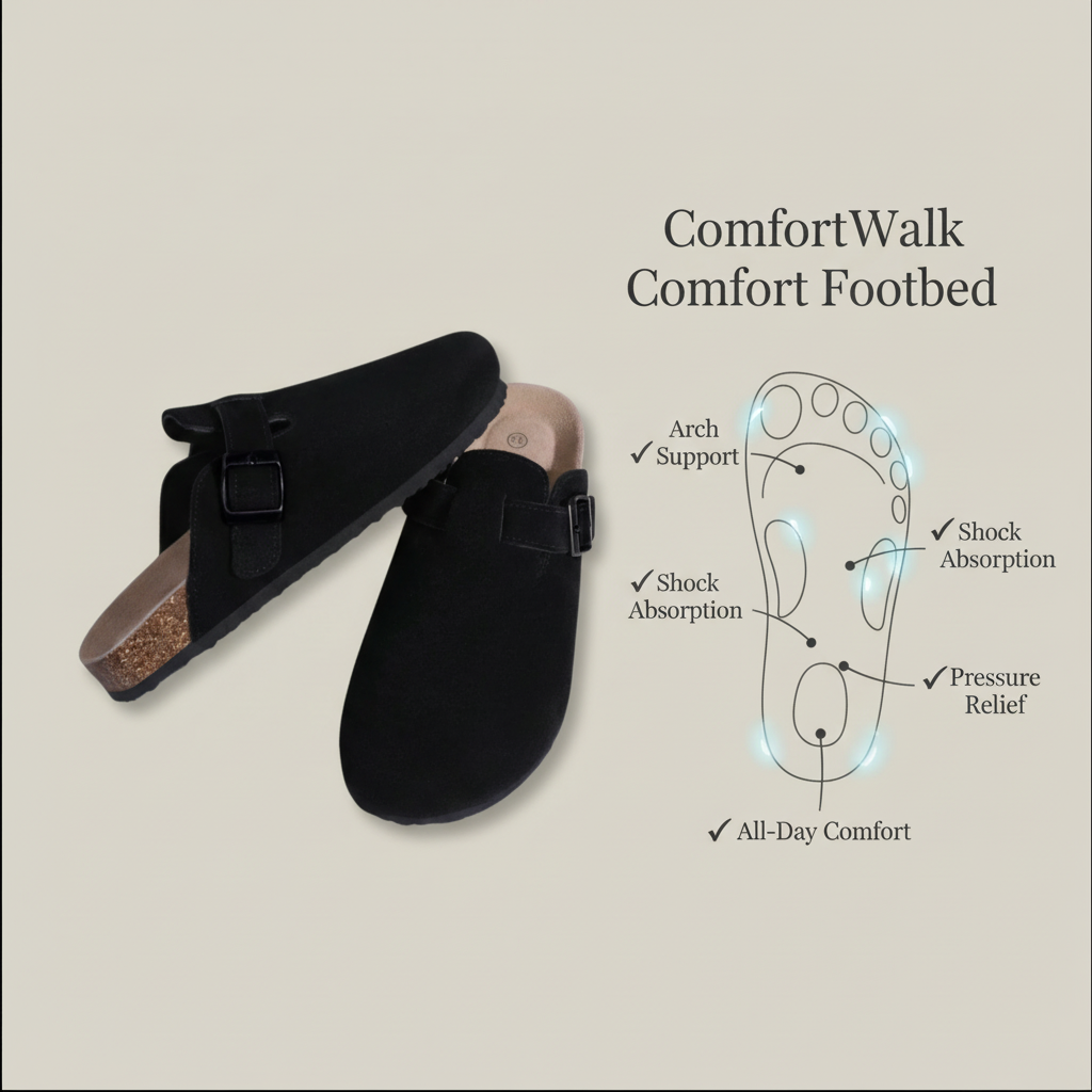 Premium Suede Comfort Clogs